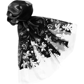 Reindeer Snowman Border Print Christmas Holiday Scarves with Gift Box Option