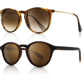 SUNGAIT Vintage Round Sunglasses and Classic Retro Style Sunglasses for Women Men