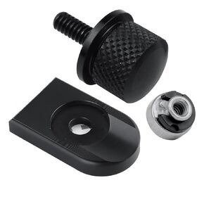 Stainless Steel Fender Rear Seat Bolt Screw and Nut Kit Stainless Knurled 1/4"-20 Thread Quick Mount Compatible with Harley Dyna Touring Softail Sportster CVO Fatbob 1996-2023 (Silver-White)