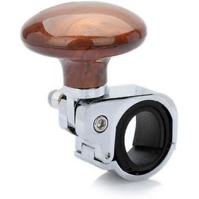 VORCOOL Metal Steering Wheel Assistive Ball Power Booster Ball Spinner Steering Wheel Knob for Car Vehicle (Peach Wood Color)
