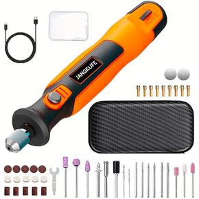 Mini Drill Rotary Tool Set, Adjustable Speed and USB Charging with 44 Accessories, Multi-Purpose 3.7V Rotary Tool for Engraving, Polishing, Cutting,Drilling and DIY Crafts