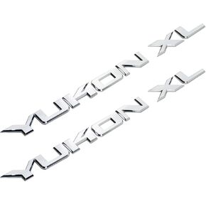2X Yukon XL Liftgate/Door Letter Nameplate Emblem SUV HD Badge Sport Replacement for Yukon (Chrome)