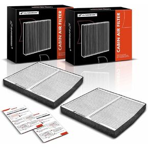 A-Premium 2-PC Cabin Air Filter with Activated Carbon Compatible with Volvo XC90 2003-2014, S60 2001-2009, XC70 2003-2007, S80 1999-2006, C70 2001-2004, V70 2001-2007, Replace# 30630752, 92046267