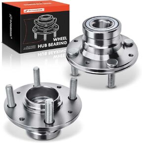 A-Premium 2 x Rear Wheel Bearing and Hub Assembly with 4-Lug Compatible with Dodge Colt 1993-1995, Eagle Summit 1993-1996, Mitsubishi Mirage 1993-2002, Plymouth Colt 1992-1995, FWD Only