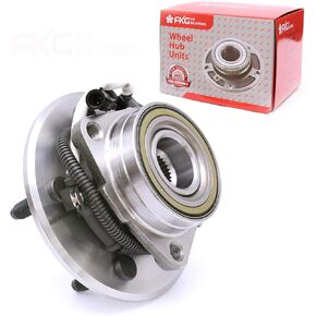 FKG 515029 (4WD Only) Front Wheel Bearing Hub Assembly fit for 2000-2003 Ford F-150, 2004 Ford F-150 Heritage, 5 Lugs W/ABS