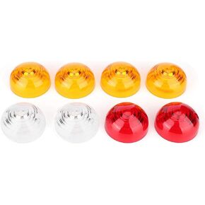 Aramox Indicator Light Lens,8Pcs Side Tail Indicator Light Lamp Lens Kit Fit for Land Rover 3 Series/Defender