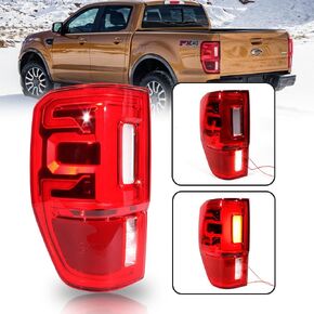 مجموعة مصابيح إضاءة خلفية طراز LED لسيارة Ford Ranger 2019 2020 2021 2022 2023 | ضوء مصباح الفرامل الخلفي مع النقاط العمياء | الجانب الأيسر | KB3Z-13405-G