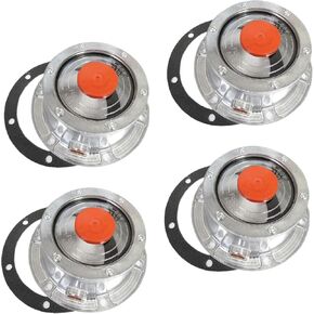 4 Pack of TORQUE Hubcap 3434009 Aluminum Hub Cap for Trailer Axle (Replaces Stemco 343-4009, 3434009, SKF 1643, 1743, 1843) (4 x TR3434009)