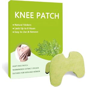 Flexiknee Knee Patches, 48 Pcs Natural Knee Relief Patch, Herbal Wormwood Warming Extract Sticker for Knee, Back (48)
