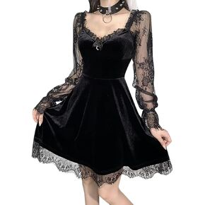 Lace Long Sleeve Gothic Dresses for Women Vintage Dress Gothic Dress