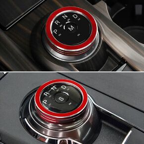 PIFOOG Red Car Accessories for Ford Explorer 2020 2021 2022 2023 Gear Shift Knob Cover PRND Button Covers Interior Decals Fit Explorer XLT ST Limited Platinum 1PC