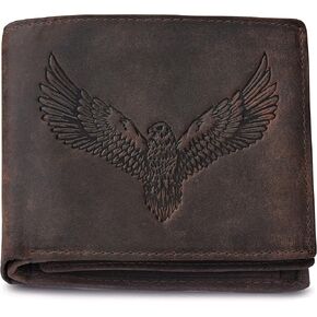 URBAN FOREST Zeus Leather Wallet & Accessory Set for Men, Vintage Brown, Two Fold Wallet