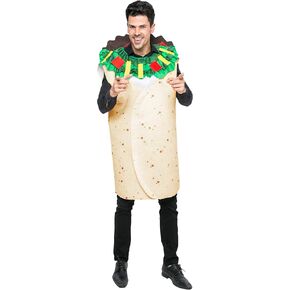 Spooktacular Creations Men Burrito Costume Adult, Fun Food Costume Outfit Set Halloween Costumes Party, Cosplay Party in Kuwait