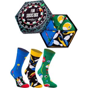 Rainbow Socks - Men Women Novelty Fun Socks Box Gift - 3 Pairs