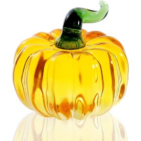 Hand Blown Glass Banana Figurine Crystal Fruit Ornament Decoration Home Decor Statue for Christmas Collectible Paperweight