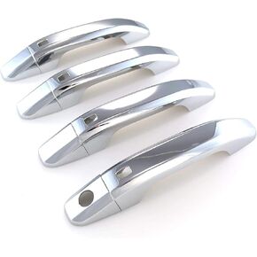 Chrome 4 Door Handle Cover Cover Compatible with 2015-2019 Chevy Silverado Tahoe Suburban/GMC Sierra Yukon Yukon XL with Smart Keyless