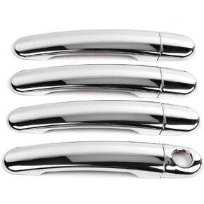 8Pcs 4 Door Handle Cover Compatible with VW Passat 1998-2005, Jetta Golf MK4 1999-2004, VW Polo 2003-2009, Skoda Octavia Superb 2002-2007 Exterior ABS Molding Protector Trim (Chrome Plated)