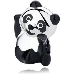 Nbsameng S925 Sterling Silver Charms Bead Compatible for Pandora Bracelets and Necklaces, DIY Jewelry for Women, Panda