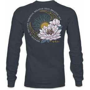 Lily Grace Breathe in, Breathe Through, Breathe Deep, Breathe Out - Moon Lilies - Adult Long Sleeve