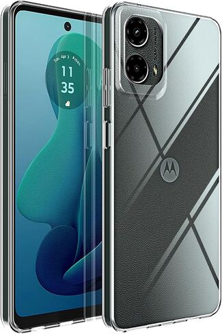 Crystal Clear Moto G Power 2024 Case.Soft Slim Fit Transparent Plastic TPU Protective Silicone Cover Phone Cases for Moto G Power 2024 [Slim Thin & Comfort Grip] [Shockproof] in Saudi Arabia