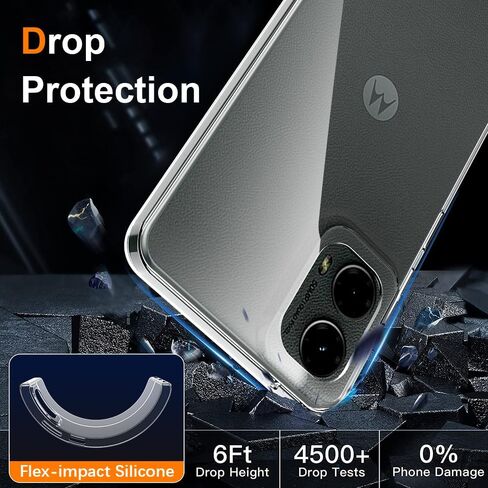 Crystal Clear Moto G Power 2024 Case.Soft Slim Fit Transparent Plastic TPU Protective Silicone Cover Phone Cases for Moto G Power 2024 [Slim Thin & Comfort Grip] [Shockproof] in Saudi Arabia