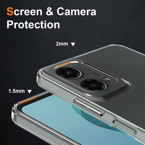 Crystal Clear Moto G Power 2024 Case.Soft Slim Fit Transparent Plastic TPU Protective Silicone Cover Phone Cases for Moto G Power 2024 [Slim Thin & Comfort Grip] [Shockproof] in Saudi Arabia