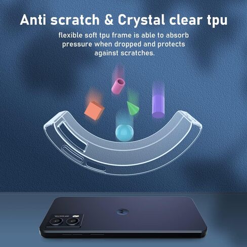 Crystal Clear Moto G Power 2024 Case.Soft Slim Fit Transparent Plastic TPU Protective Silicone Cover Phone Cases for Moto G Power 2024 [Slim Thin & Comfort Grip] [Shockproof] in Saudi Arabia