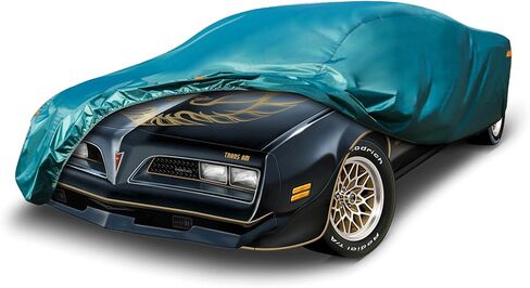 Kayme Lightweight Car Cover Waterproof All Weather, Outdoor Full Cover Snowproof UV Protection, Universal Fit for Dodge Challenger, Pontiac Firebird, BMW 6/8 Series Etc（194-202 inch, Green） in Saudi Arabia