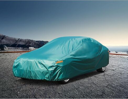 Kayme Lightweight Car Cover Waterproof All Weather, Outdoor Full Cover Snowproof UV Protection, Universal Fit for Dodge Challenger, Pontiac Firebird, BMW 6/8 Series Etc（194-202 inch, Green） in Saudi Arabia