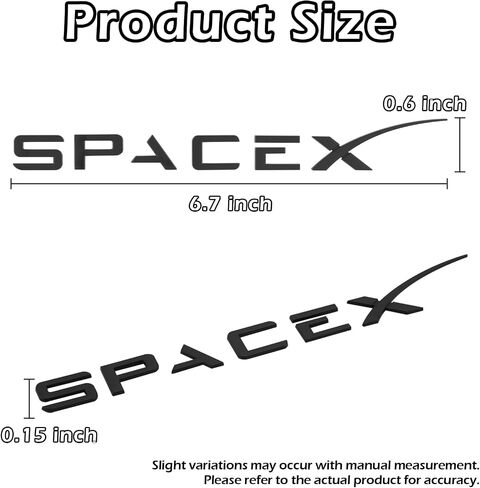Space Emblem Sticker for Model 3 Model Y, 3D Raised Tailgate Letters Badge Sticker for Car Rear Trunk Compatible with Model 3/Y/S/X Cybertruck Decals Decorative Accessories - Matte Black in Saudi Arabia