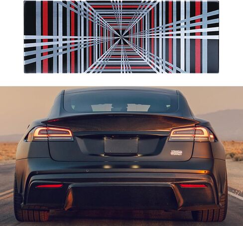 Space Emblem Sticker for Model 3 Model Y, 3D Raised Tailgate Letters Badge Sticker for Car Rear Trunk Compatible with Model 3/Y/S/X Cybertruck Decals Decorative Accessories - Matte Black in Saudi Arabia