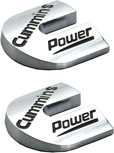 2 Pack Compatible with Cummin Engines Power Automotive Badge Emblem Decals (Silver Black) in Saudi Arabia