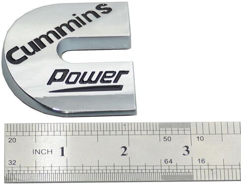 2 Pack Compatible with Cummin Engines Power Automotive Badge Emblem Decals (Silver Black) in Saudi Arabia