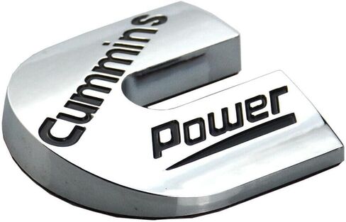 2 Pack Compatible with Cummin Engines Power Automotive Badge Emblem Decals (Silver Black) in Saudi Arabia