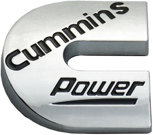 2 Pack Compatible with Cummin Engines Power Automotive Badge Emblem Decals (Silver Black) in Saudi Arabia