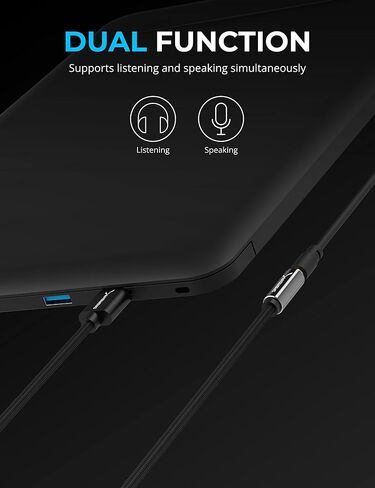 SABRENT USB Type-C Audio Adapter with 24-Bit/96KHz Hi-Res Sound, Dual 3.5mm Jacks for Mic & Stereo, Aluminum Body, Plug-and-Play – Compatible with Headsets, Laptops, Desktops, Smartphones (AU-UCMA) in Saudi Arabia