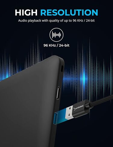 SABRENT USB Type-C Audio Adapter with 24-Bit/96KHz Hi-Res Sound, Dual 3.5mm Jacks for Mic & Stereo, Aluminum Body, Plug-and-Play – Compatible with Headsets, Laptops, Desktops, Smartphones (AU-UCMA) in Saudi Arabia