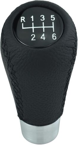 Arenbel 6 Speed Leather Gear Shift Stick Knob Type R Shifter Lever Grip Handle Replacement Fit Most Auto Manual Vehicless, Black in Kuwait