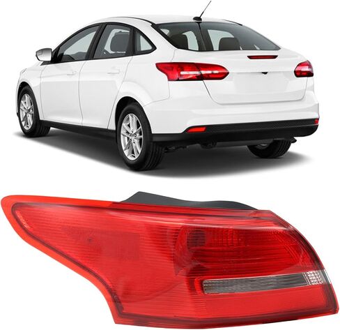 مجموعة المصابيح الخلفية متوافقة مع 2015-2018 Ford Focus 4 أبواب، الجانب الأيسر للسائق الخلفي الخلفي الخارجي F1EZ13404B، FO2805114 in Kuwait