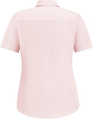 IN'VOLAND Plus Size Women Button Down Shirt Short Sleeve Shirts Casual Summer Blouses Collared Business Work Tops in Saudi Arabia