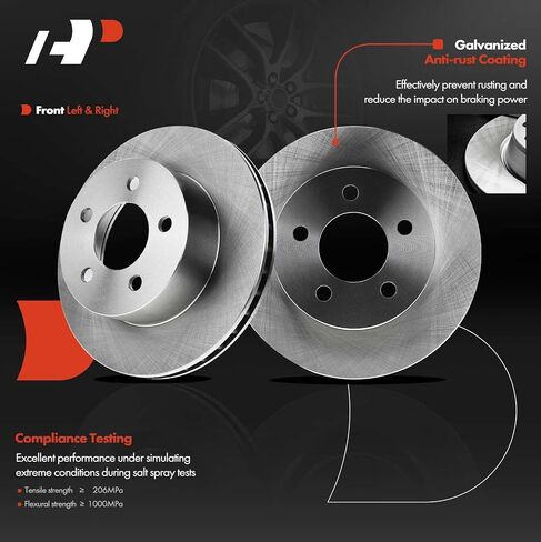 A-Premium 11.02 inch (280mm) Front Vented Disc Brake Rotors Compatible with Select Jeep Models - Cherokee 90-99, Comanche 90-92, Grand Cherokee 93-98, Wagoneer 1990, Wrangler 90-99, 2-PC Set in Saudi Arabia
