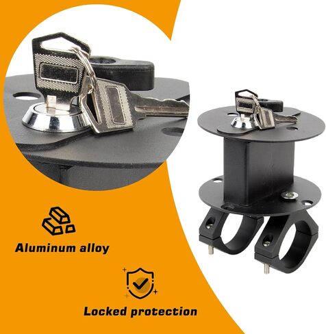 UTV ATV Metal Gas Can Mount with Lock, Aluminum Alloy Oil Mounting Holder Gas Tank Cans Holder for 1.75''-2'' Roll Bar Compatible with Polaris RZR Pioneer Yamaha Can Am Maverick X3 Ranger Camper Van in Saudi Arabia
