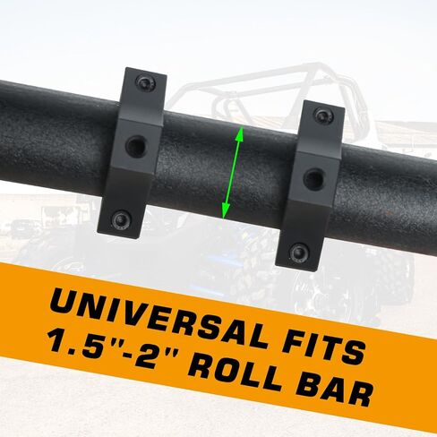 UTV ATV Metal Gas Can Mount with Lock, Aluminum Alloy Oil Mounting Holder Gas Tank Cans Holder for 1.75''-2'' Roll Bar Compatible with Polaris RZR Pioneer Yamaha Can Am Maverick X3 Ranger Camper Van in Saudi Arabia