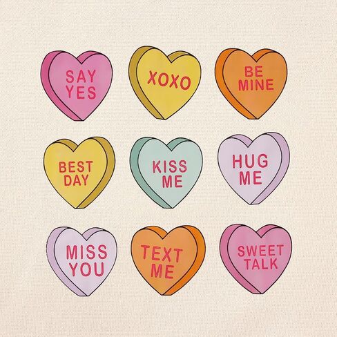 Women Valentine Sweatshirt Love Heart XOXO Funny Conversation Heart Graphic Shirt Tops Crewneck Oversized Outfits(Apricot,XLarge) in Kuwait