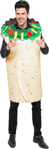 Spooktacular Creations Men Burrito Costume Adult, Fun Food Costume Outfit Set Halloween Costumes Party, Cosplay Party in Kuwait