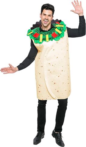 Spooktacular Creations Men Burrito Costume Adult, Fun Food Costume Outfit Set Halloween Costumes Party, Cosplay Party in Kuwait