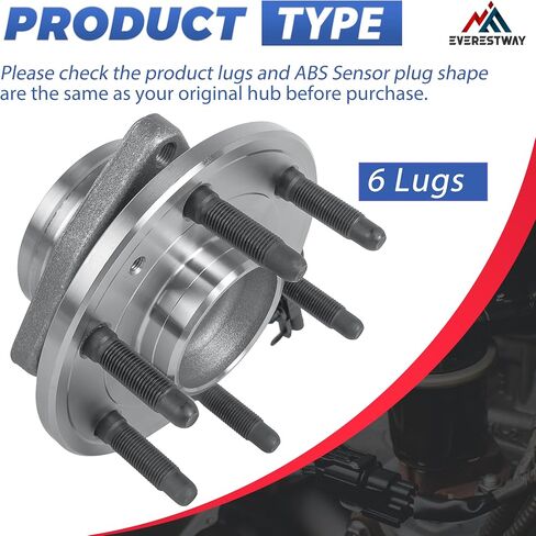 2PCS 515097 (2WD Models Only) Front Wheel Hub Bearing Assembly 6 Lugs w/ABS Compatible for 2007-2013 Sierra 1500/2007-2013 Avalanche/ 2007-2014 Suburban 1500 in Saudi Arabia