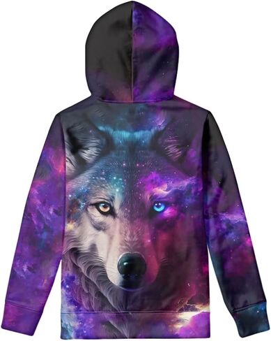 Upetstory Hoodies for Girls Boys Kids Long Sleeve Hooded Sweatshirt with Pockets Casual Pullover Tops S-XL in Kuwait