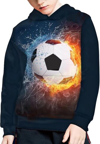 Upetstory Hoodies for Girls Boys Kids Long Sleeve Hooded Sweatshirt with Pockets Casual Pullover Tops S-XL in Kuwait