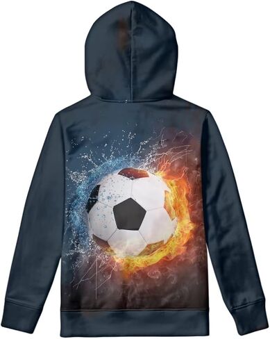 Upetstory Hoodies for Girls Boys Kids Long Sleeve Hooded Sweatshirt with Pockets Casual Pullover Tops S-XL in Kuwait